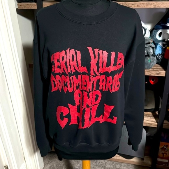 Serial Killer Documentaries and Chill Sweatshirt Size M - Used - Picture 1 of 3